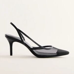 Reformation Whitnee Mesh Slingback Heels